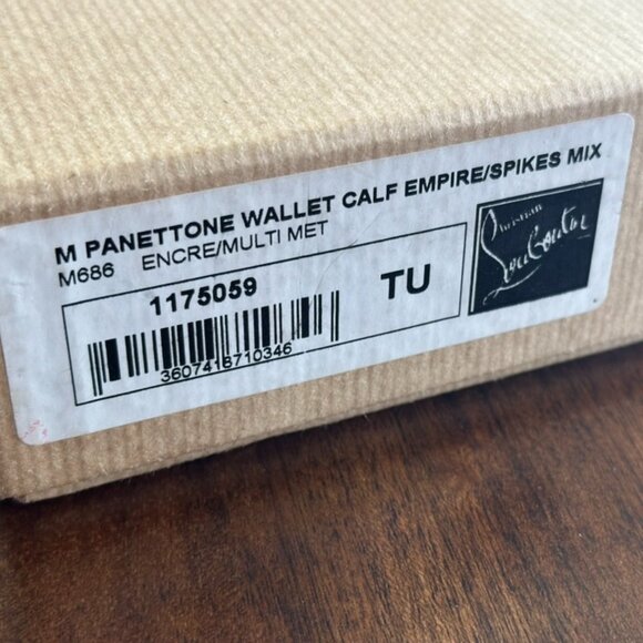 Christian Louboutin | Calf Leather Multi Rainbow Metal Spikes Panettone Wallet - Picture 16 of 16